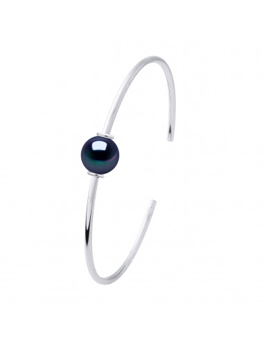 Round Culture Bead Bracelet 9 mm in 925 silver - Camille