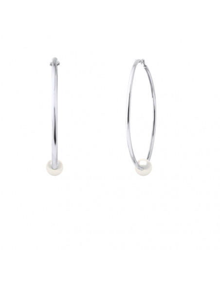 Pendientes criollos Cultura redonda Cuentas 10 mm - 4 colores - Plata 925 - Hera