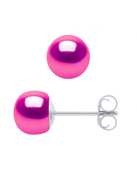 Orecchini per perle di coltura da 6-7 mm - 6 colori disponibili - Argento 925 - Navy