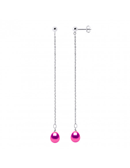Boucles d'Oreilles Pendantes Perles de Culture - 4 Coloris Disponibles - Argent 925 - EDEN