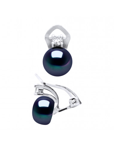 Pendientes de plata sólida Cultura real PERLA