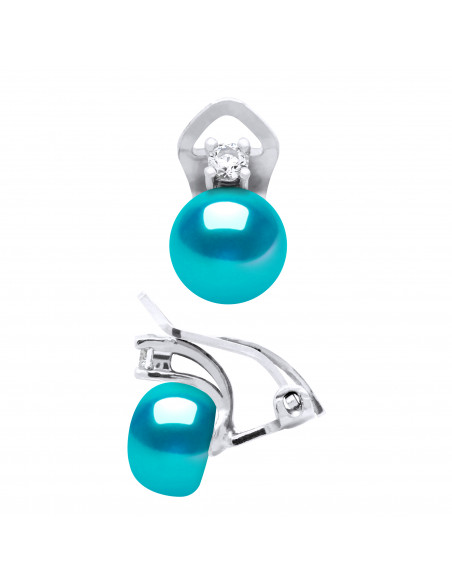 Pendientes de plata sólida Cultura real PERLA