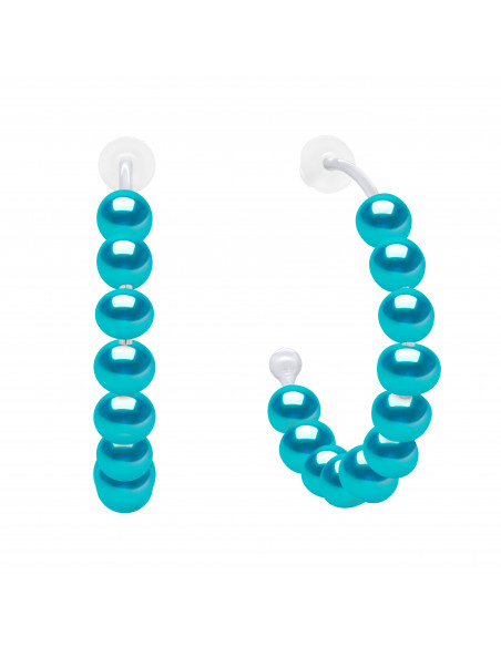 Pendientes de la mitad criolla Cultura de plata Beads 925 - Victoria