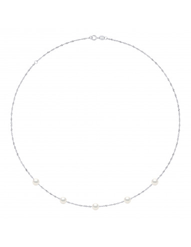 Collana in oro giallo Mesh Singapore e vera perla di Tahiti