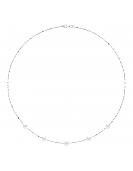 Collana in oro giallo Mesh Singapore e vera perla di Tahiti