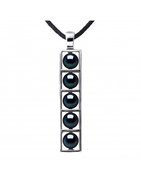 Collar de enlace ajustable 5 Cuentas de cultivo - Plata 925 - Akaru