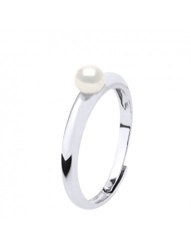 Anillo de perlas de cultivo de 4 mm en 925 - Lea Silver