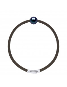 Bracelet Lien & Argent 925 Millièmes - Perle de Culture d'Eau Douce -Manufacture Royale des Perles du Pacifique