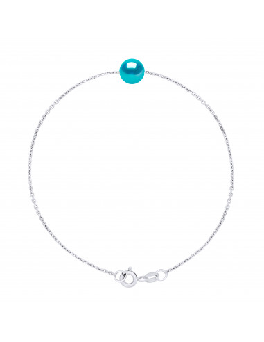 Branzello rotondo perlina String dritto 7 mm in argento 925 - 6 colori - romy