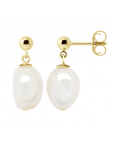 Gold Anhänger Ohrringe und Barockperlen 11 mm - Meriem