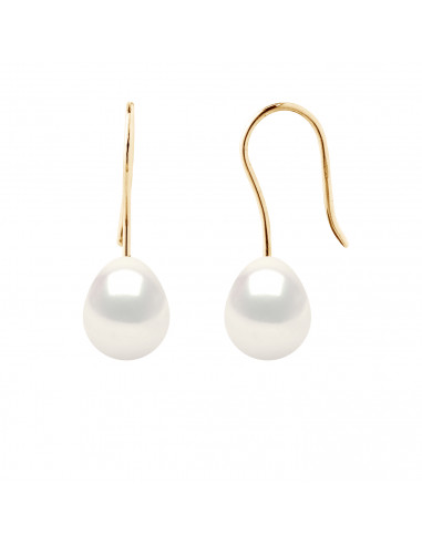 Gold Pendants Earrings and Pear Culture Beads - 4 Colors - Zahra