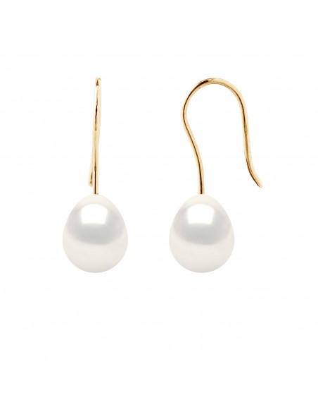 Gold Pendants Earrings and Pear Culture Beads - 4 Colors - Zahra