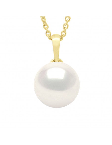 Pendentif en Or 750 Millièmes (18 Carats) et Perle de Culture 9 mm - MILA