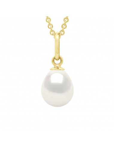 Gold Pendant and Culture Pearl 7 mm - Luna