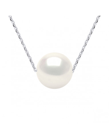 Collar de perlas de cultivo redondo de 10 mm - 7 colores disponibles - plata 925 - Llona