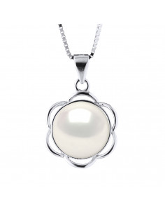 Plata de plata veneciana y collar de perlas real