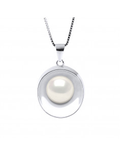 Collier avec Pendentif Perle de Culture 9 mm - 2 Coloris - Argent 925 - AGLAE