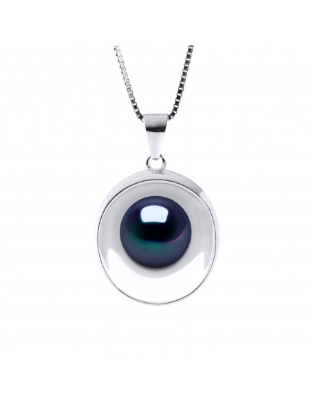 Collana con ciondolo per perle di cultura da 9 mm - 2 colori - Argento 925 - AGLAE