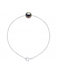 Bracelet Chaîne en Or et Perle de Tahiti Ronde 8 mm - TAÏANA
