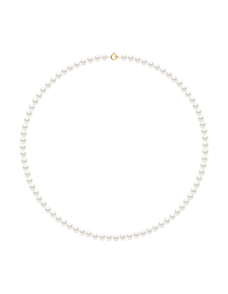 Collier Fermoir Or et Perles de Culture Rondes 5 mm - KARINA