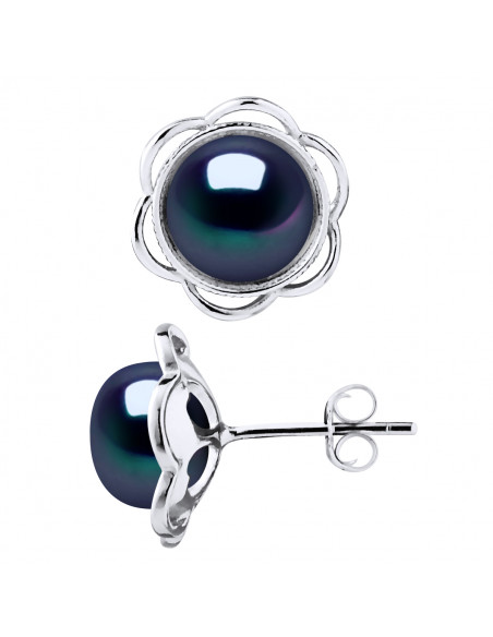 Bracciale in neoprene per perle nere genuine