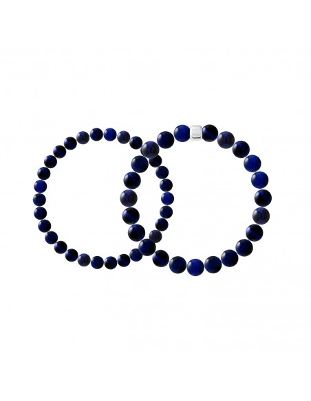 DUO Bracelets in Falcon Eye - 925 Silver - Zen