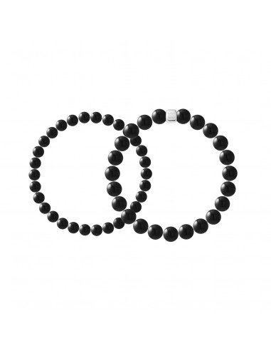 Bracciali DUO in Black Obsidian - Argento 925 - Zen