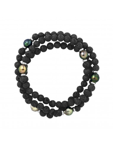 TRIPLE 6 BEADS TAHITI BEAD PIETE TAHITI BEADS - SILLADO 925 - Kamaru