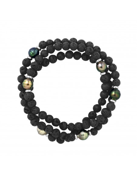 Triple 6 Tahiti Beads Wash Stone Tahiti Beads - Silver 925 - Kamaru