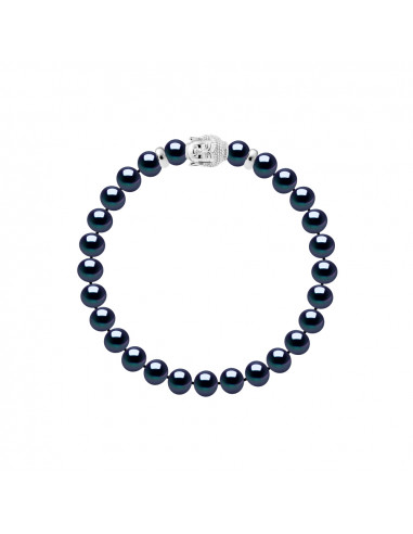 Buda Pulsera Negro Cultura Beads - Plata 925 - Choedaar