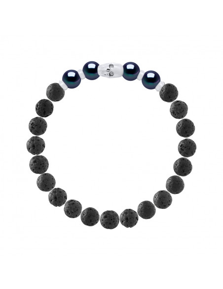 Armband Totkopf Perlen Black Culture Perlen - Silber 925 - Dolma