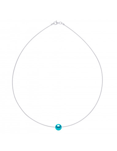 Collier Omega Perle de Culture Ronde 9 mm en Argent 925 - NATALY