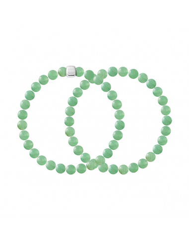 Grüne Aventurin-Duo-Armbänder in Silber 925 - Willow
