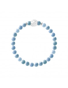 Bracelet Flowers Aigue Marine en Argent 925 - FLOWER POWER