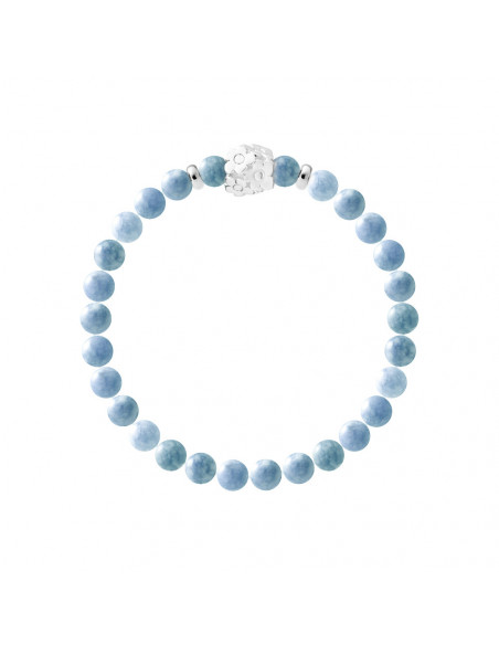 Bracelet Flowers Aigue Marine en Argent 925 - FLOWER POWER