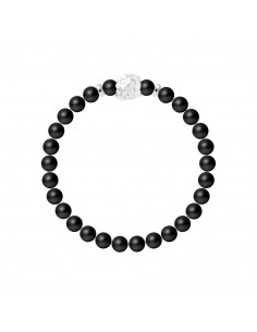 Bracelet Flowers Agate Noire en Argent 925 - FLOWER POWER