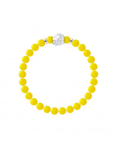 Bracelet Flowers Agate Jaune en Argent 925 - FLOWER POWER