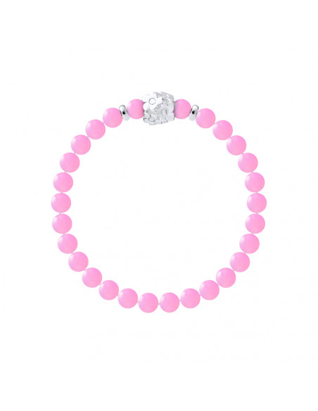 Bracciale fiori Agata rosa argento 925 - Power Flower