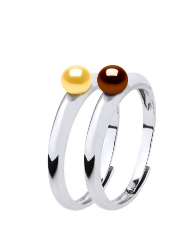 Culture Beads Duo Ring 4mm Silver 925 - LEA II