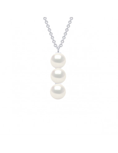 Trilogy Necklace 3 Silver Culture Beads 925 - Sarah