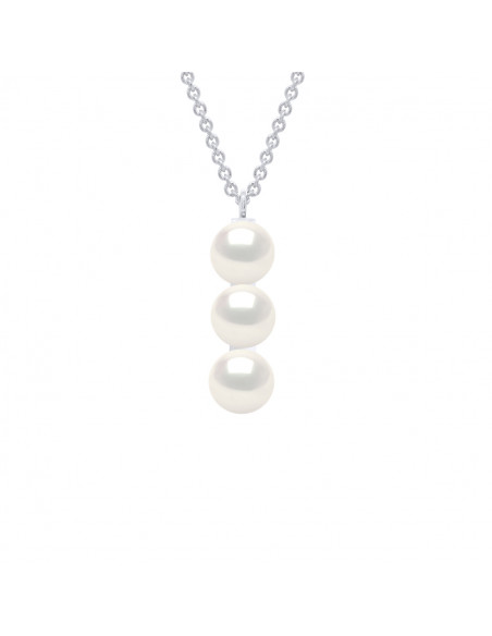 Trilogy Necklace 3 Silver Culture Beads 925 - Sarah