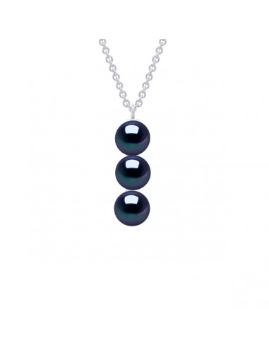 Collana Trilogy 3 Perline di coltura in argento 925 - Sarah