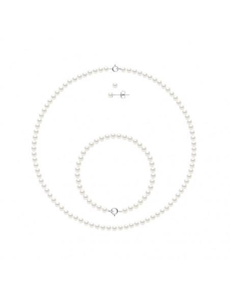 Necklaces, Bracelets and Earrings Culture Beads and 925 - 8 Colors available - Albane