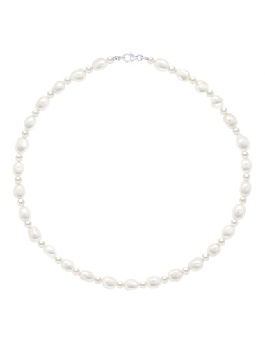 Collana per perle barocche 6-4 mm - 2 colori disponibili - Argento 925 - Morgane