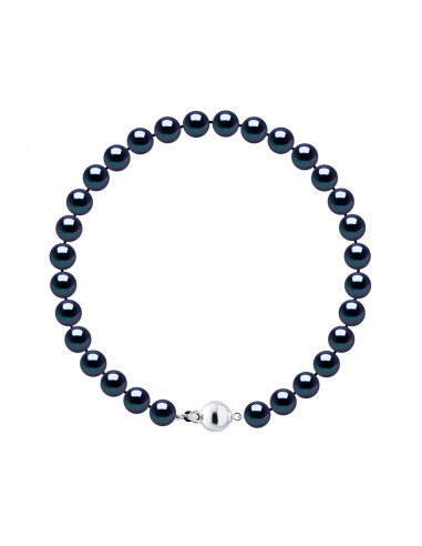 Braccialetto rotondo perline 6-7 mm - 4 colori disponibili - Argento 925 - Salome