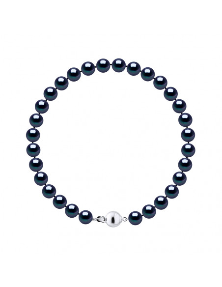 Bracelet round beaded 6-7 mm - 4 colors available - Silver 925 - Salome