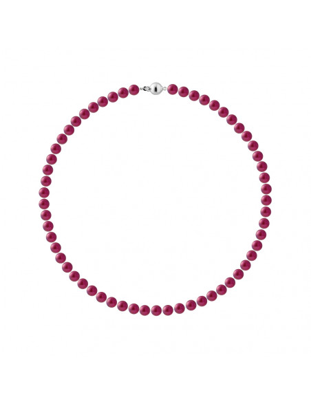 Collana per perline di coltura rotonda 6-7 mm - 4 colori disponibili - Argento 925 - Salome