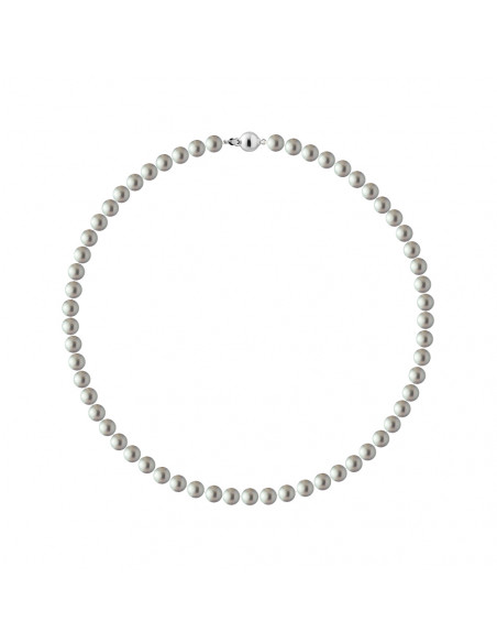 Collana per perline di coltura rotonda 6-7 mm - 4 colori disponibili - Argento 925 - Salome