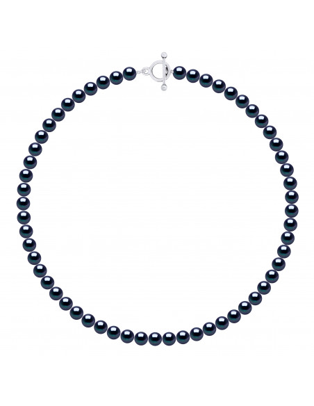 Collier Perles Rondes 6-7 mm - 2 Coloris Disponibles - Argent 925 - DIANE