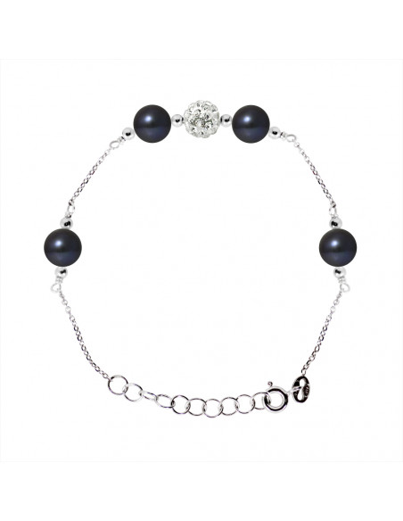 Massive Silver Crystal Bracelet White 4 Totable White Pearls